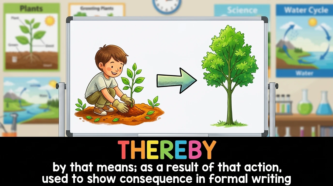 English Illustration for thereby